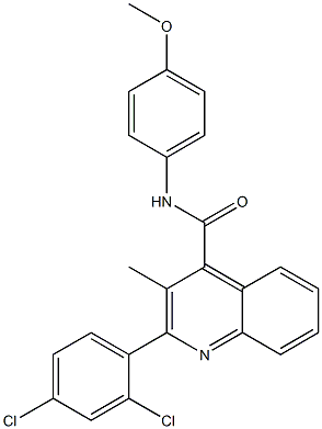 2-(2,4-dichlorophenyl)-N-(4-methoxyphenyl)-3-methylquinoline-4-carboxamide Structure