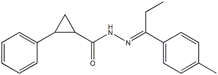 N-[(E)-1-(4-methylphenyl)propylideneamino]-2-phenylcyclopropane-1-carboxamide Structure