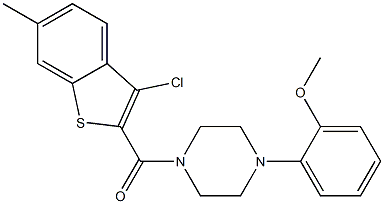 (3-chloro-6-methyl-1-benzothiophen-2-yl)-[4-(2-methoxyphenyl)piperazin-1-yl]methanone Struktur