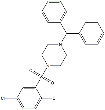 1-benzhydryl-4-(2,5-dichlorophenyl)sulfonylpiperazine Structure