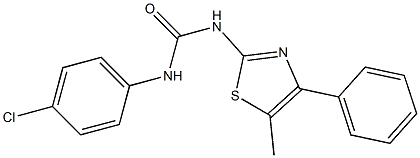 1-(4-chlorophenyl)-3-(5-methyl-4-phenyl-1,3-thiazol-2-yl)urea Structure