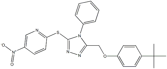 2-[[5-[(4-tert-butylphenoxy)methyl]-4-phenyl-1,2,4-triazol-3-yl]sulfanyl]-5-nitropyridine