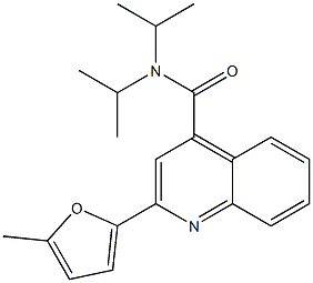 2-(5-methylfuran-2-yl)-N,N-di(propan-2-yl)quinoline-4-carboxamide Structure