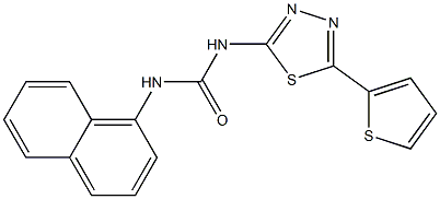 1-naphthalen-1-yl-3-(5-thiophen-2-yl-1,3,4-thiadiazol-2-yl)urea Structure