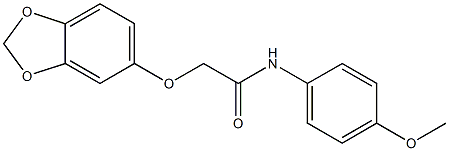 2-(1,3-benzodioxol-5-yloxy)-N-(4-methoxyphenyl)acetamide Struktur