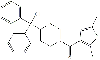 (2,5-dimethylfuran-3-yl)-[4-[hydroxy(diphenyl)methyl]piperidin-1-yl]methanone Structure