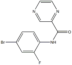 N-(4-bromo-2-fluorophenyl)pyrazine-2-carboxamide Structure