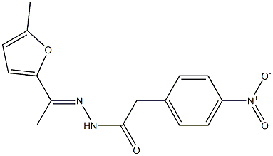 N-[(E)-1-(5-methylfuran-2-yl)ethylideneamino]-2-(4-nitrophenyl)acetamide Structure
