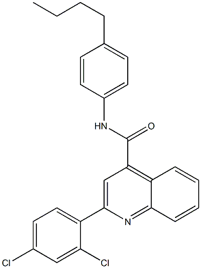 N-(4-butylphenyl)-2-(2,4-dichlorophenyl)quinoline-4-carboxamide Structure