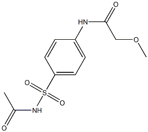 N-[4-(acetylsulfamoyl)phenyl]-2-methoxyacetamide Struktur