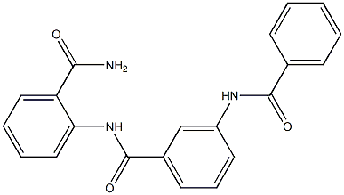 2-[(3-benzamidobenzoyl)amino]benzamide Struktur