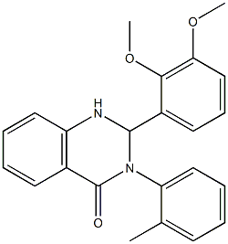 2-(2,3-dimethoxyphenyl)-3-(2-methylphenyl)-1,2-dihydroquinazolin-4-one Struktur