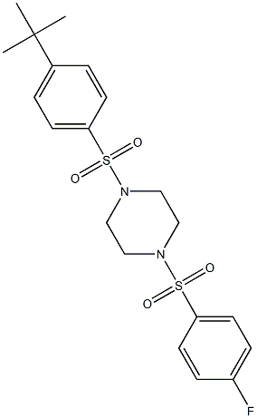 1-(4-tert-butylphenyl)sulfonyl-4-(4-fluorophenyl)sulfonylpiperazine Structure
