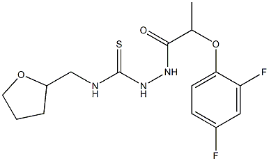 1-[2-(2,4-difluorophenoxy)propanoylamino]-3-(oxolan-2-ylmethyl)thiourea Struktur