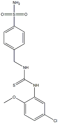 1-(5-chloro-2-methoxyphenyl)-3-[(4-sulfamoylphenyl)methyl]thiourea Struktur