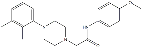 2-[4-(2,3-dimethylphenyl)piperazin-1-yl]-N-(4-methoxyphenyl)acetamide Structure