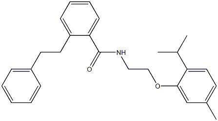 N-[2-(5-methyl-2-propan-2-ylphenoxy)ethyl]-2-(2-phenylethyl)benzamide Struktur