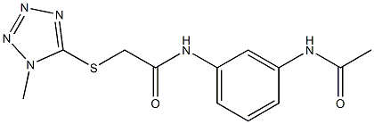 N-(3-acetamidophenyl)-2-(1-methyltetrazol-5-yl)sulfanylacetamide Struktur