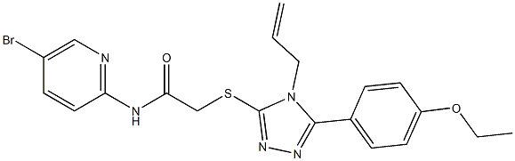 N-(5-bromopyridin-2-yl)-2-[[5-(4-ethoxyphenyl)-4-prop-2-enyl-1,2,4-triazol-3-yl]sulfanyl]acetamide Structure