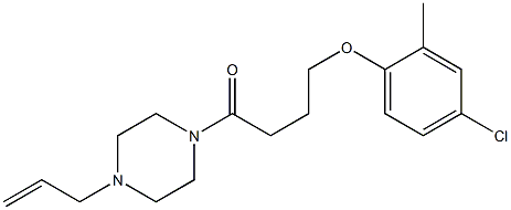 4-(4-chloro-2-methylphenoxy)-1-(4-prop-2-enylpiperazin-1-yl)butan-1-one Struktur