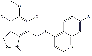 7-[(7-chloroquinolin-4-yl)sulfanylmethyl]-4,5,6-trimethoxy-3H-2-benzofuran-1-one