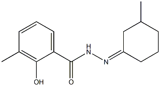 2-hydroxy-3-methyl-N-[(Z)-(3-methylcyclohexylidene)amino]benzamide Struktur