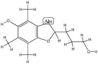 3-(5-hydroxy-4,6,7-trimethyl-1,3-benzoxathiazol-2-yl)propanol Struktur