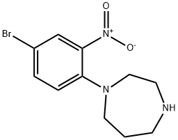 1-(4-bromo-2-nitrophenyl)-1,4-diazepane Struktur