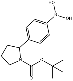 4-(1-BOC-吡咯烷-2-基)苯硼酸, 1027103-15-6, 結構式