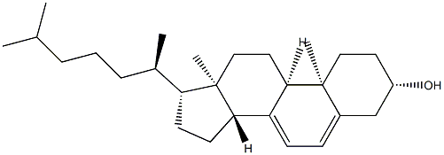 (9β)-コレスタ-5,7-ジエン-3β-オール 化學(xué)構(gòu)造式