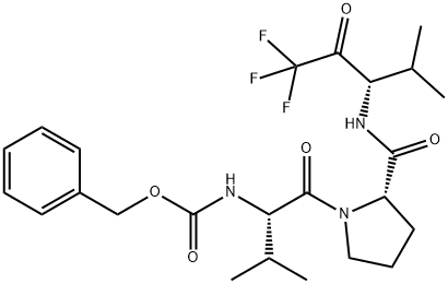 ((4-methoxyphenyl)carbonyl)-valyl-N-(3-(1,1,1-trifluoro-2-hydroxy-4-methylpentyl))prolinamide Struktur