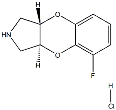 (3aS,9aS)-2,3,3a,9a-テトラヒドロ-5-フルオロ-1H-[1,4]ベンゾジオキシノ[2,3-c]ピロール·塩酸塩 化學構(gòu)造式