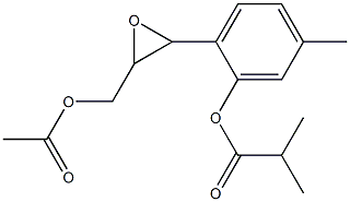 10-acetoxy-8,9-epoxythymol isobutyrate Struktur