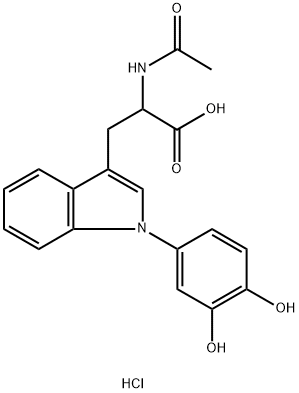 1-(1,2-hydroquinone)-N-acetyltryptophan Struktur