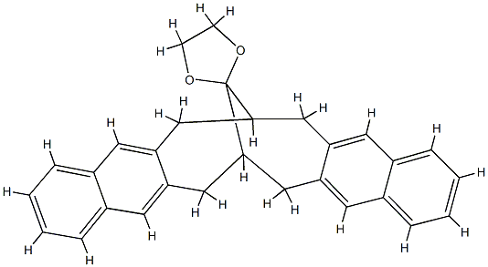 6,7,8,15,16,17-Hexahydrospiro[7,16-methanocyclodeca[1,2-b:6,7-b']dinaphthalene-19,2'-[1,3]dioxolane] Struktur