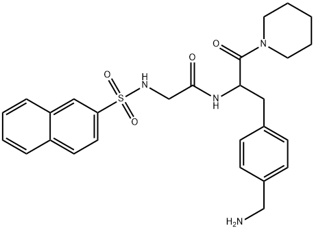 N(alpha)-(2-naphthylsulfonylglycyl)-1-(4-aminomethylphenylalanine)piperidide Struktur