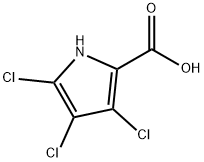 3,4,5-Trichloro-1H-pyrrole-2-carboxylic acid Structure