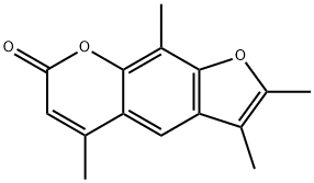 2,3,5,9-四甲基-7H-呋喃[3,2-G]苯并吡喃-7-酮 結(jié)構(gòu)式