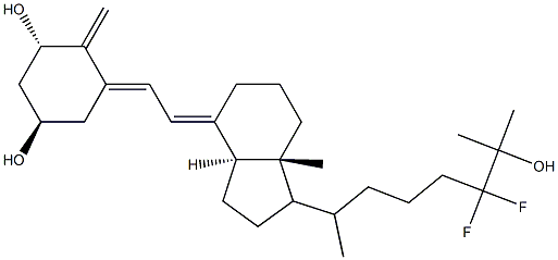 24,24-difluoro-24-homo-1,25-dihydroxyvitamin D3 Struktur