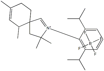 2-[2,6-BIS(1-METHYLETHYL)PHENYL]-3,3,6,8-TETRAMETHYL-2-AZONIASPIRO[4.5]DEC-1,7-DIENETETRAFLUOROBORATETRIVERTAL-CAAC 結(jié)構(gòu)式