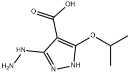 1H-Pyrazole-4-carboxylicacid,3-hydrazino-5-(1-methylethoxy)-(9CI) Struktur