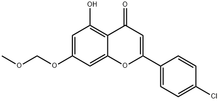2-(4-chlorophenyl)-5-hydroxy-7-(methoxymethoxy)-4H-chromen-4-one Struktur