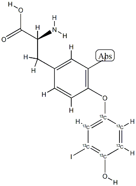 3, 3'-Diiodo-L-thyronine-(phenoxy-13C6) (T2) Struktur