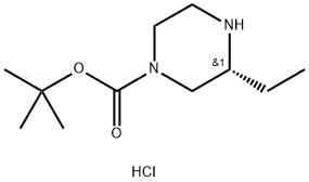 (R)-4-N-BOC-2-ETHYLPIPERAZINE-HCl Struktur
