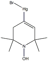 2,2,6,6-tetramethyl-1-oxyl-delta(3)-piperidine-4-mercuribromide Struktur