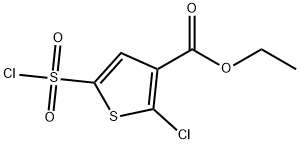 Ethyl2-chloro-5-(chlorosulfonyl)thiophene-3-carboxylate Struktur
