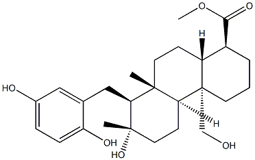 13,17,19,23-Tetrahydroxy-4,8-dimethyl-16,24-cyclo-21-nor-13,17-seco-5α-chola-16,20(22),23-triene-4β-carboxylic acid Struktur