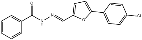 (E)-N-((5-(4-chlorophenyl)furan-2-yl)methylene)benzohydrazide Struktur