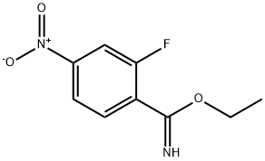 2-fluoro-4-nitro-benzimidic acid ethyl ester Struktur