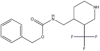 (3-Trifluoromethyl-piperidin-4-ylmethyl)-carbamic acid benzyl ester Struktur